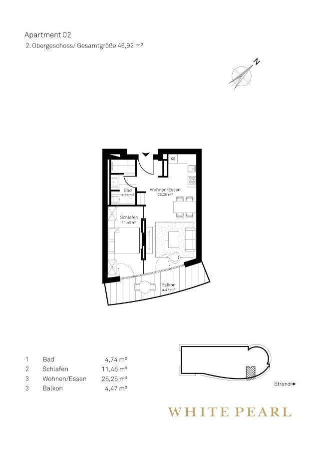 White Pearl Apartment 2.02 Тіммендорфер-Штранд Екстер'єр фото